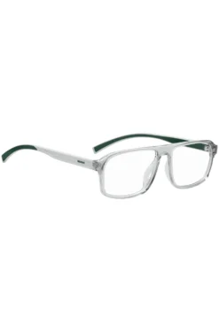 Transparent-acetate optical frames with green trims