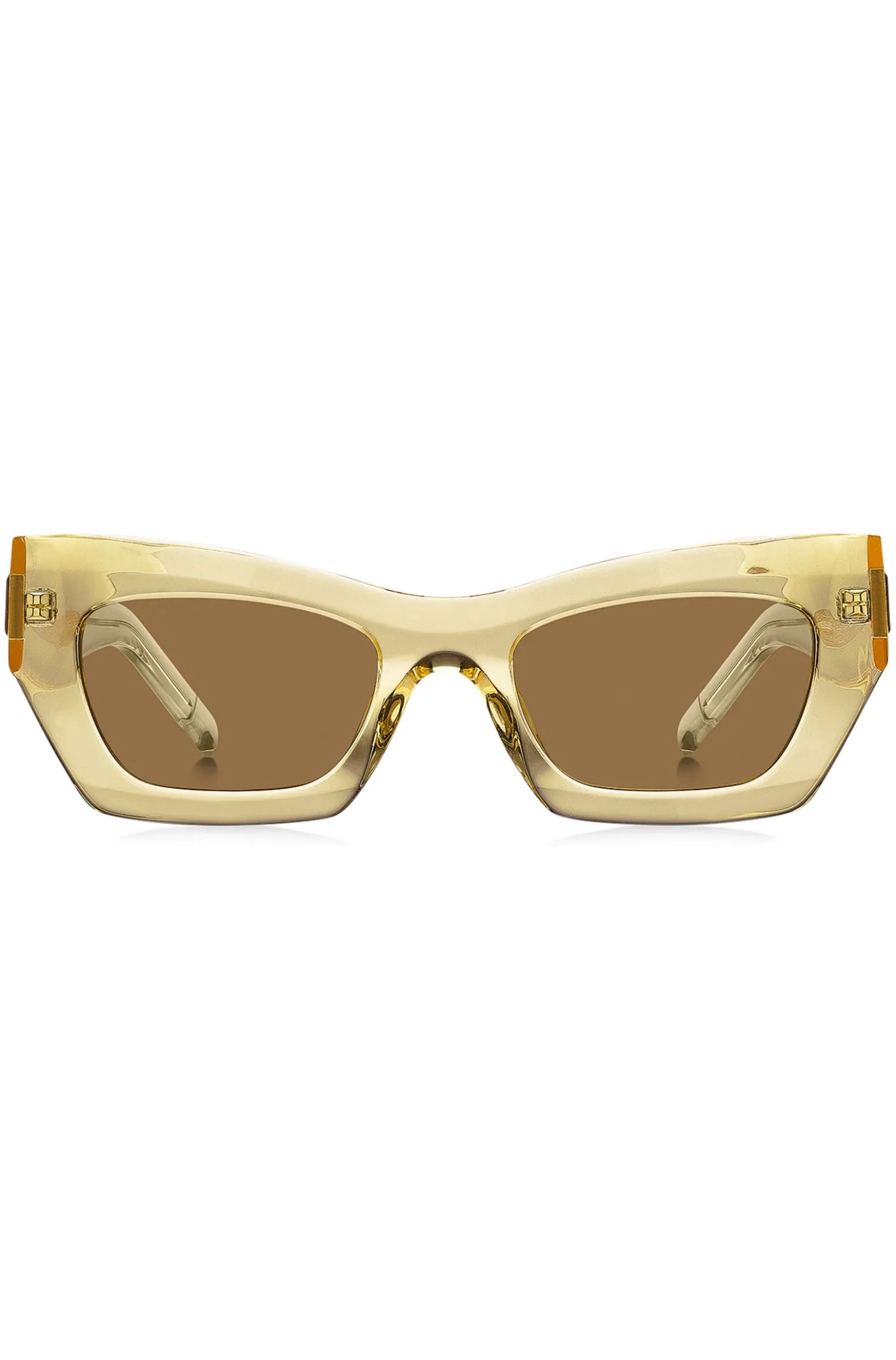 Transparent-acetate sunglasses with signature hardware