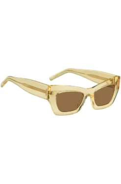 Transparent-acetate sunglasses with signature hardware