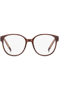 Transparent-burgundy optical frames with Double B monogram