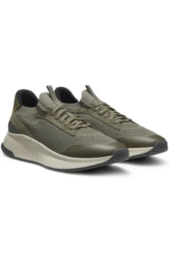 TTNM EVO trainers with knitted uppers and suede trims