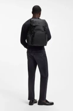 Twill backpack with Double B monogram