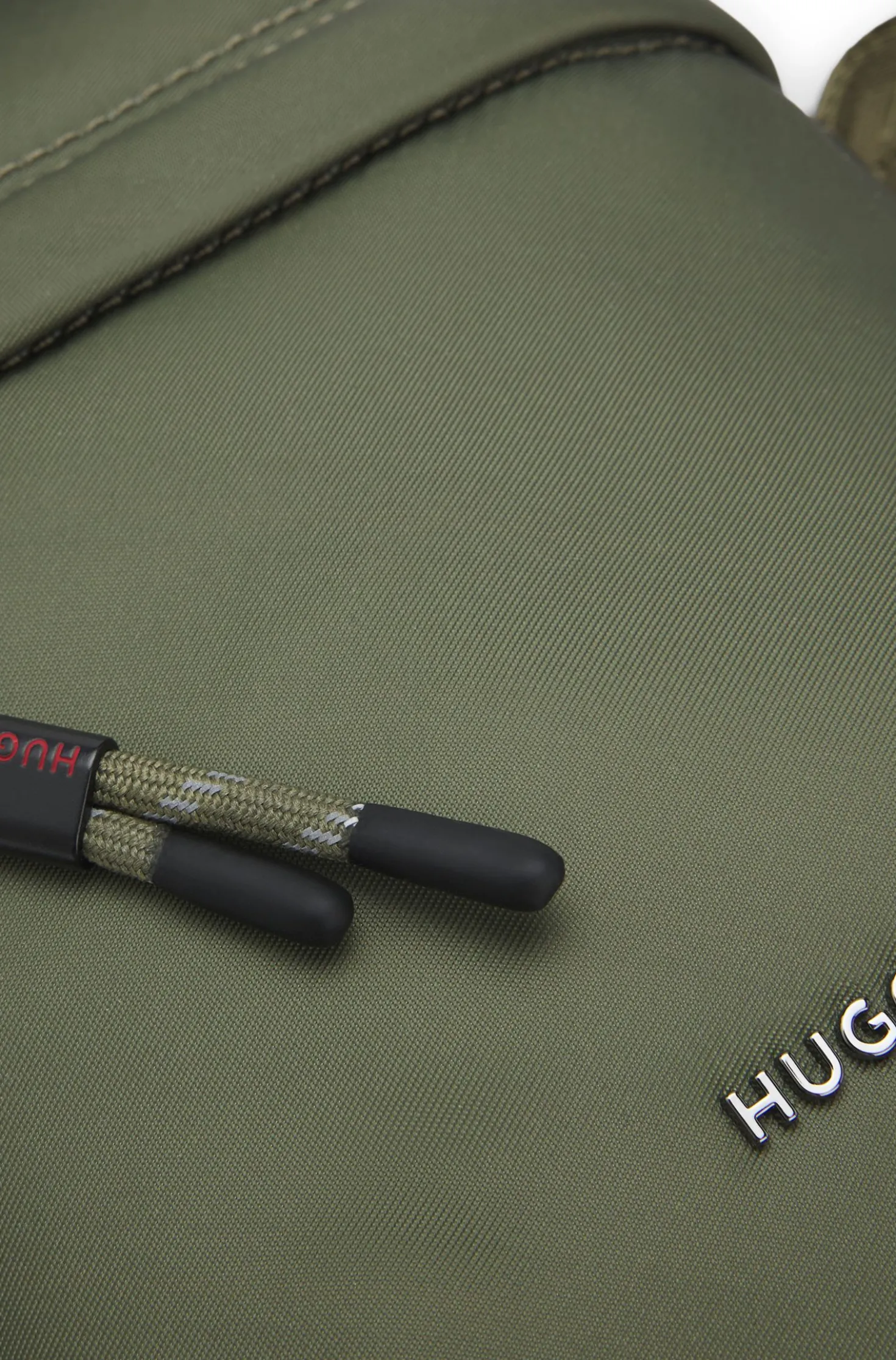 Twill reporter bag with metallic logo lettering