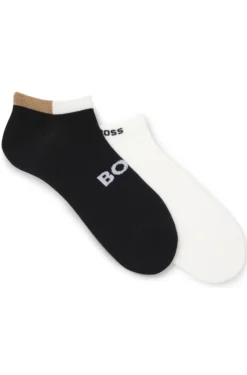 Two-pack ankle socks in soft bamboo blend