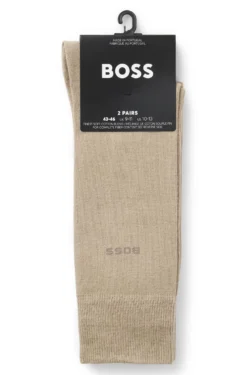 Two-pack business socks in soft compact cotton