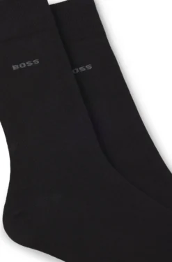 Two-pack business socks in soft compact cotton