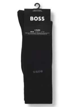 Two-pack business socks in soft compact cotton