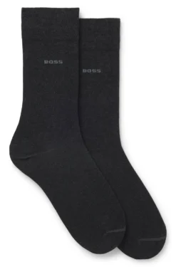 Two-pack business socks in soft compact cotton
