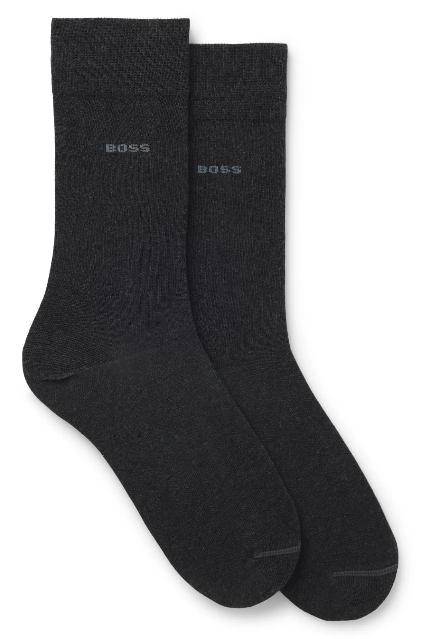 Two-pack business socks in soft compact cotton