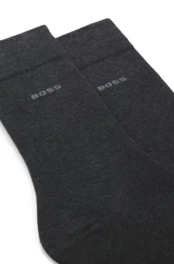 Two-pack business socks in soft compact cotton