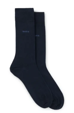 Two-pack business socks in soft compact cotton