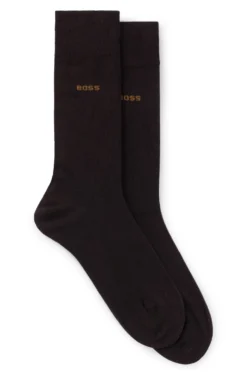 Two-pack business socks in soft compact cotton