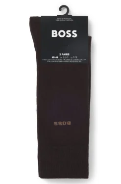 Two-pack business socks in soft compact cotton