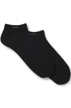 Two-pack of ankle-length socks in stretch fabric