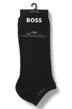 Two-pack of ankle-length socks in stretch fabric
