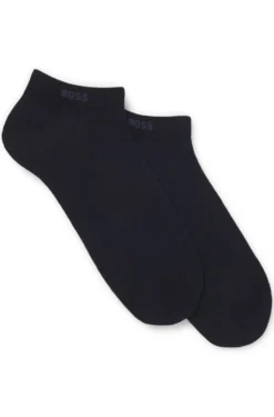 Two-pack of ankle-length socks in stretch fabric