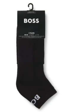 Two-pack of ankle-length socks in stretch fabric