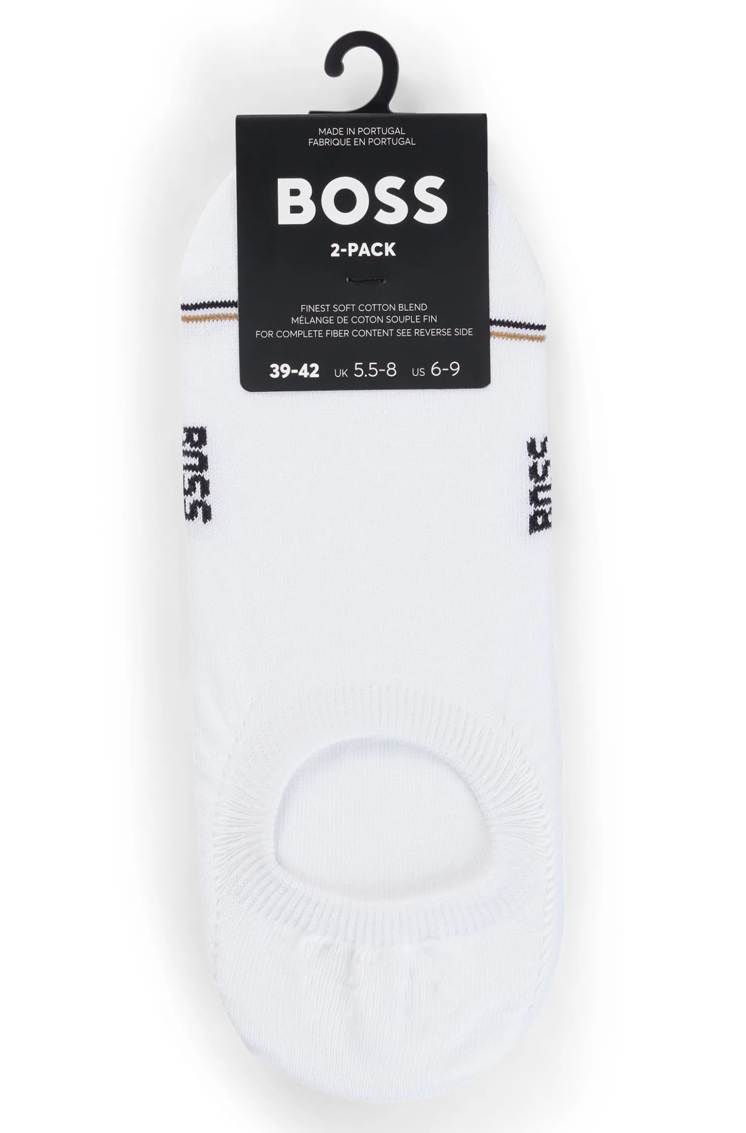 Two-pack of ankle-length socks with branding
