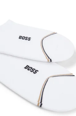 Two-pack of ankle-length socks with branding