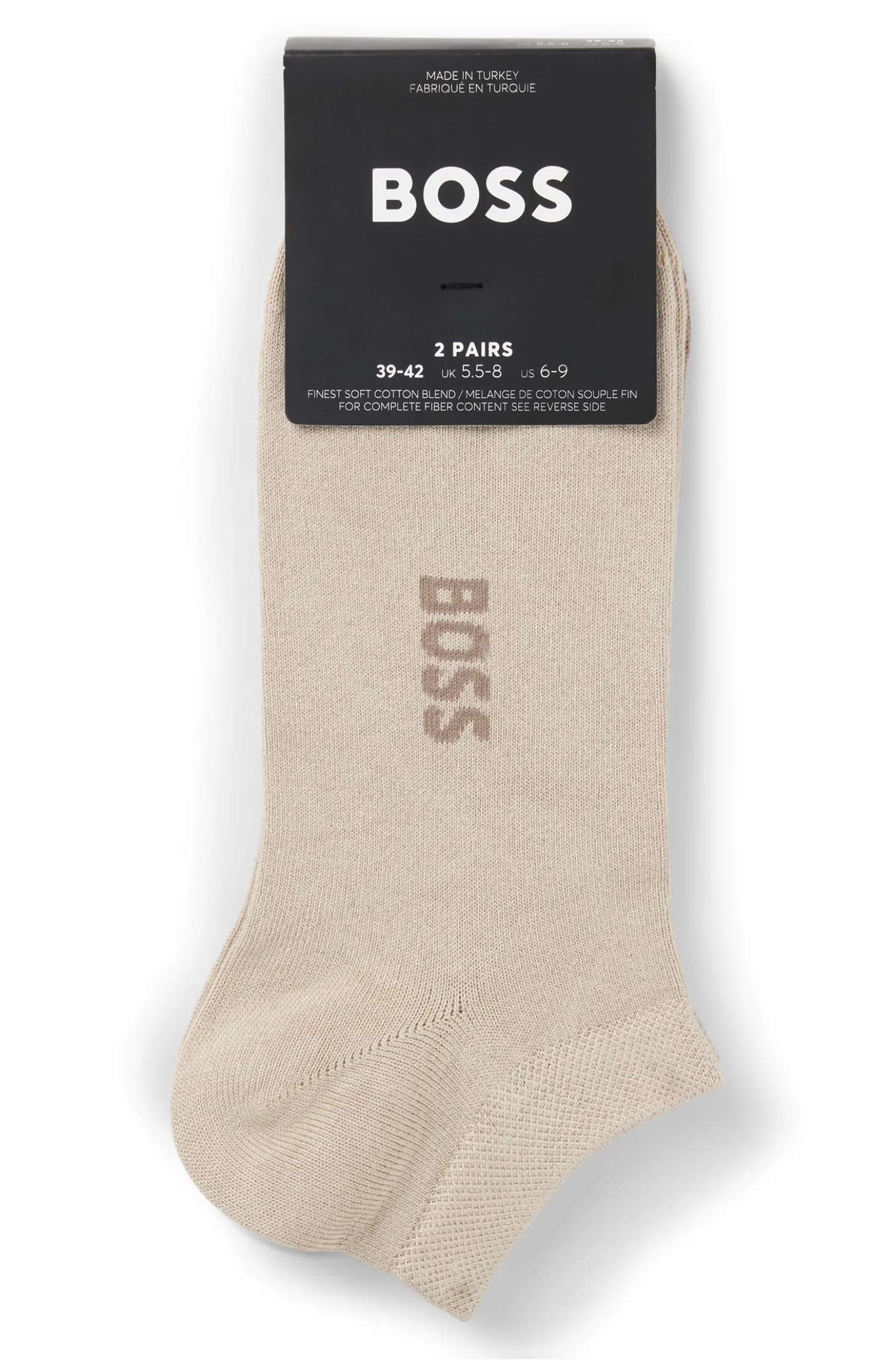 Two-pack of ankle socks in a bamboo blend