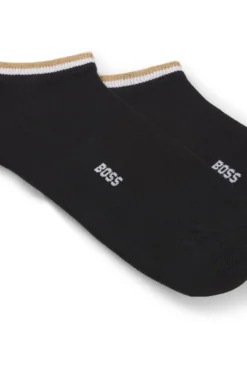 Two-pack of ankle socks with signature-stripe cuffs