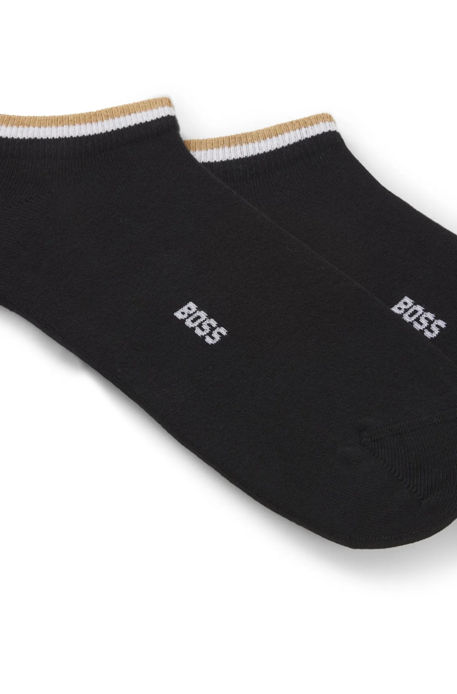 Two-pack of ankle socks with signature-stripe cuffs
