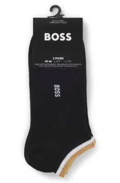 Two-pack of ankle socks with signature-stripe cuffs