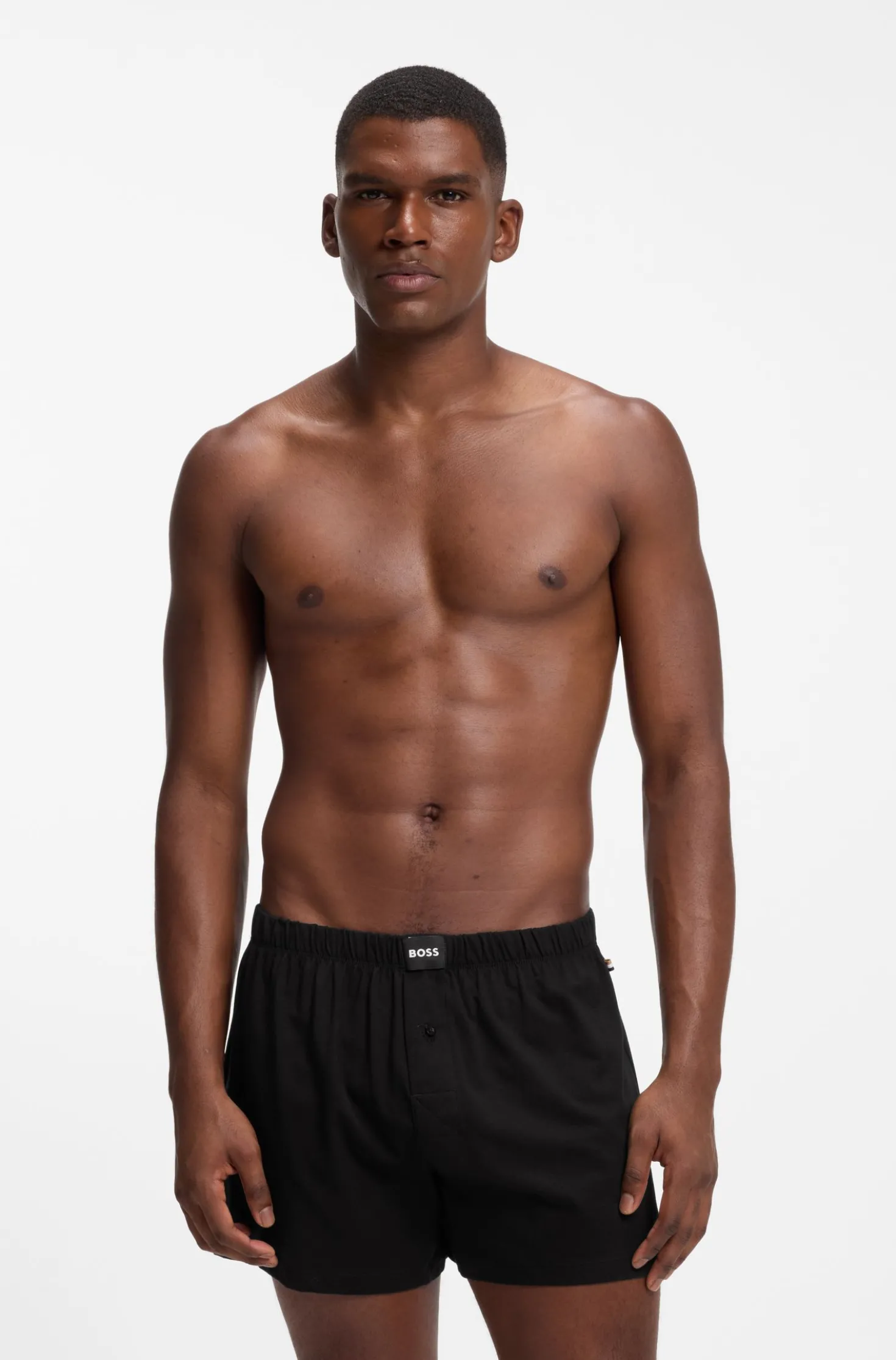 Two-pack of boxer shorts in stretch cotton