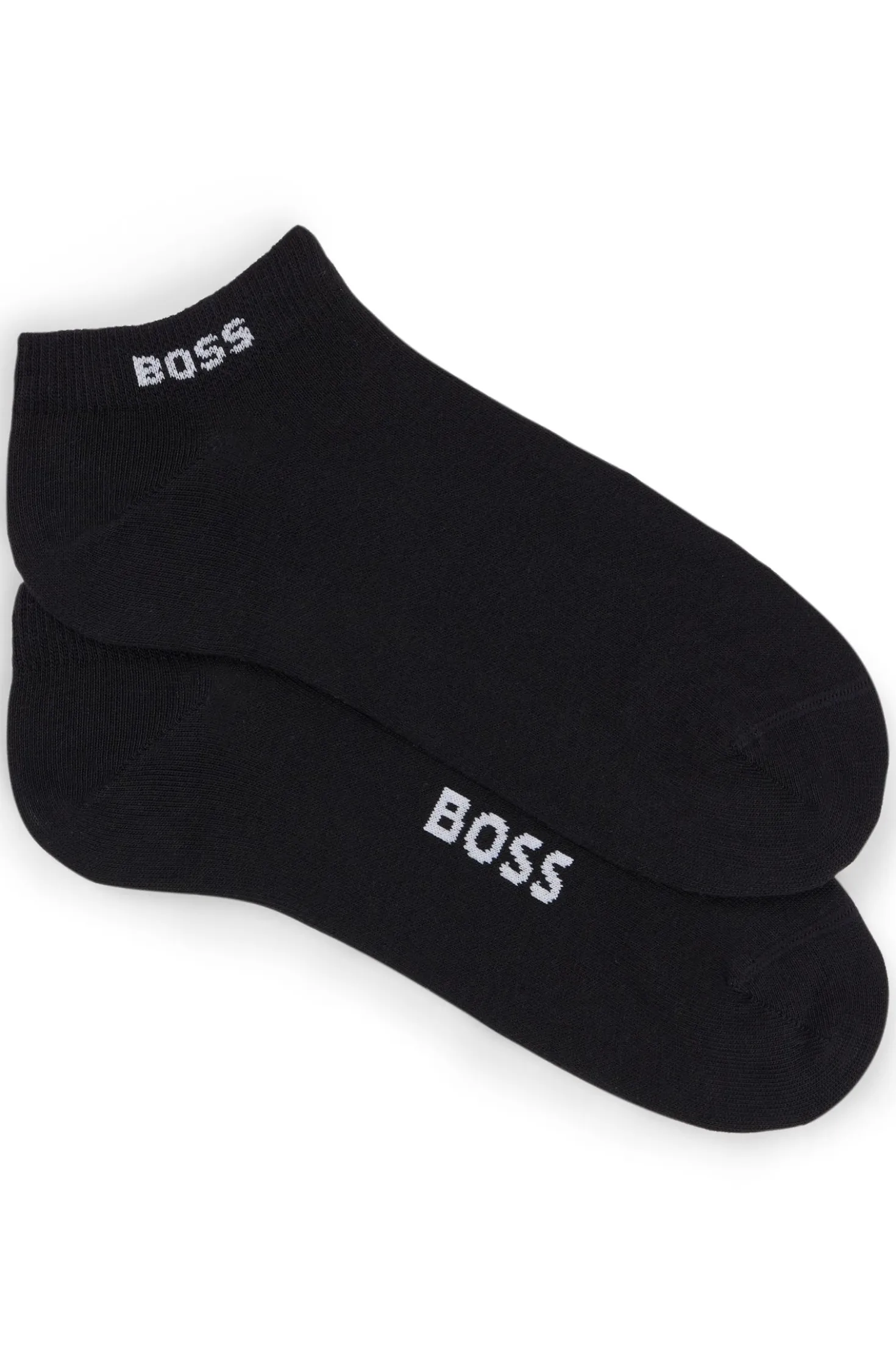 Two-pack of cotton-blend logo ankle socks