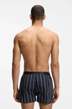 Two-pack of cotton pyjama shorts with logo waistbands