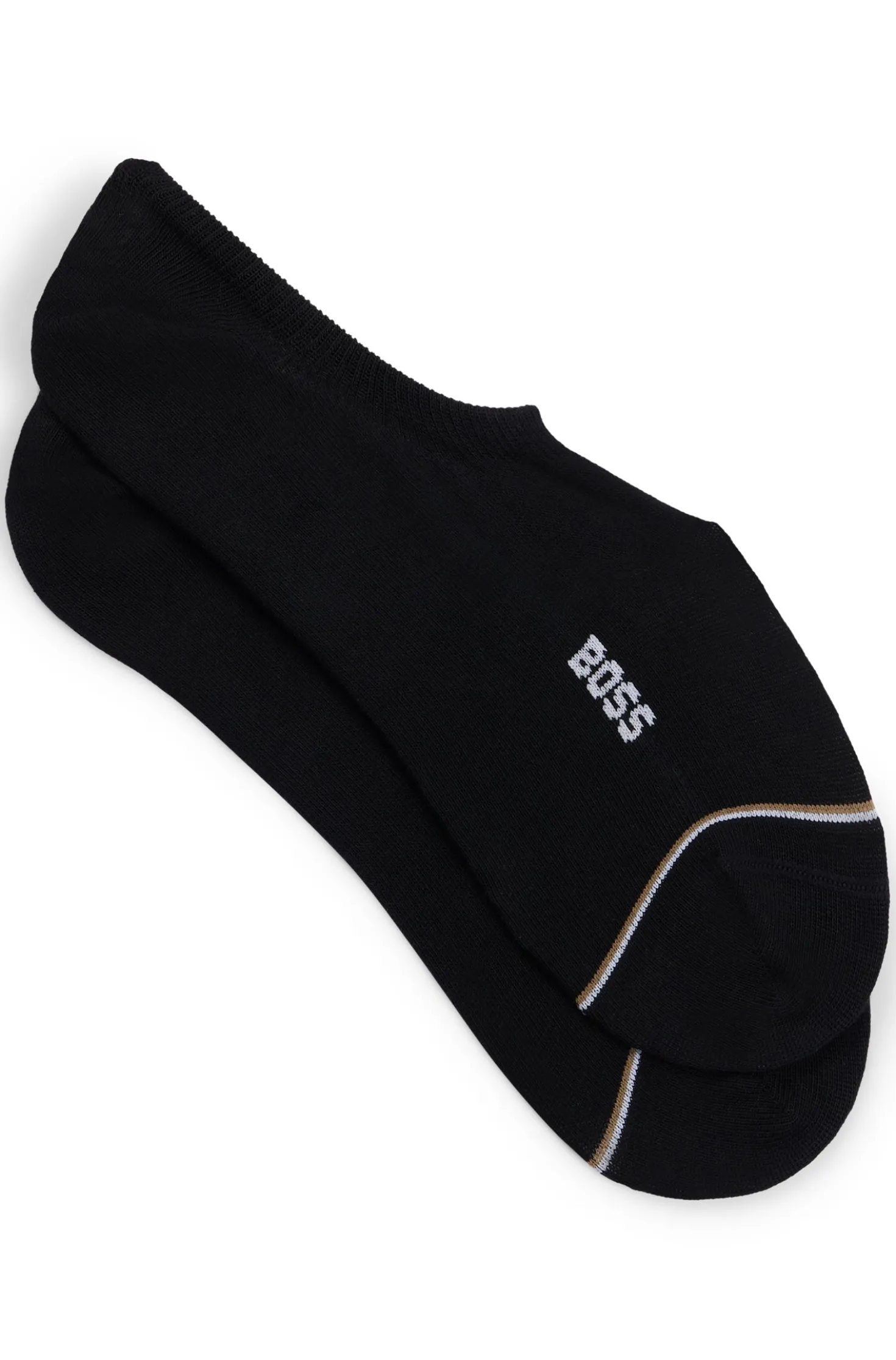 Two-pack of invisible socks in a cotton blend