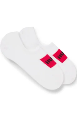 Two-pack of invisible socks in a cotton blend