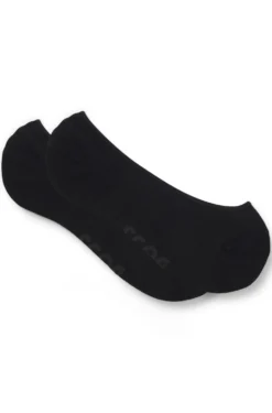 Two-pack of invisible socks in cotton-blend piqué