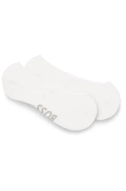 Two-pack of invisible socks in cotton-blend piqué