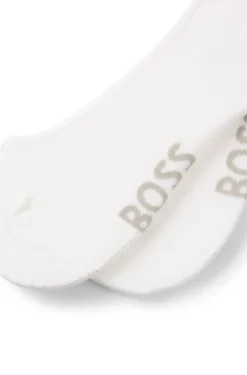 Two-pack of invisible socks in cotton-blend piqué