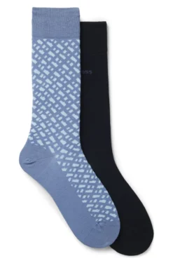Two-pack of regular-length cotton-blend socks