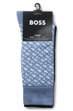 Two-pack of regular-length cotton-blend socks