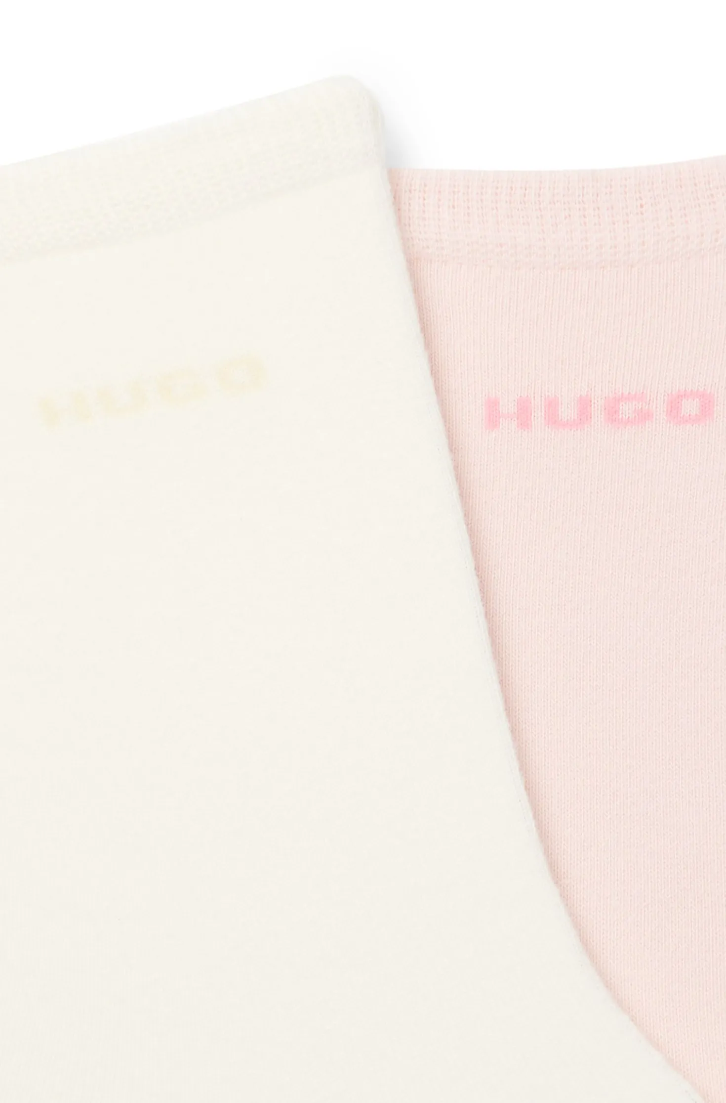 Two-pack of regular-length cotton-blend logo socks