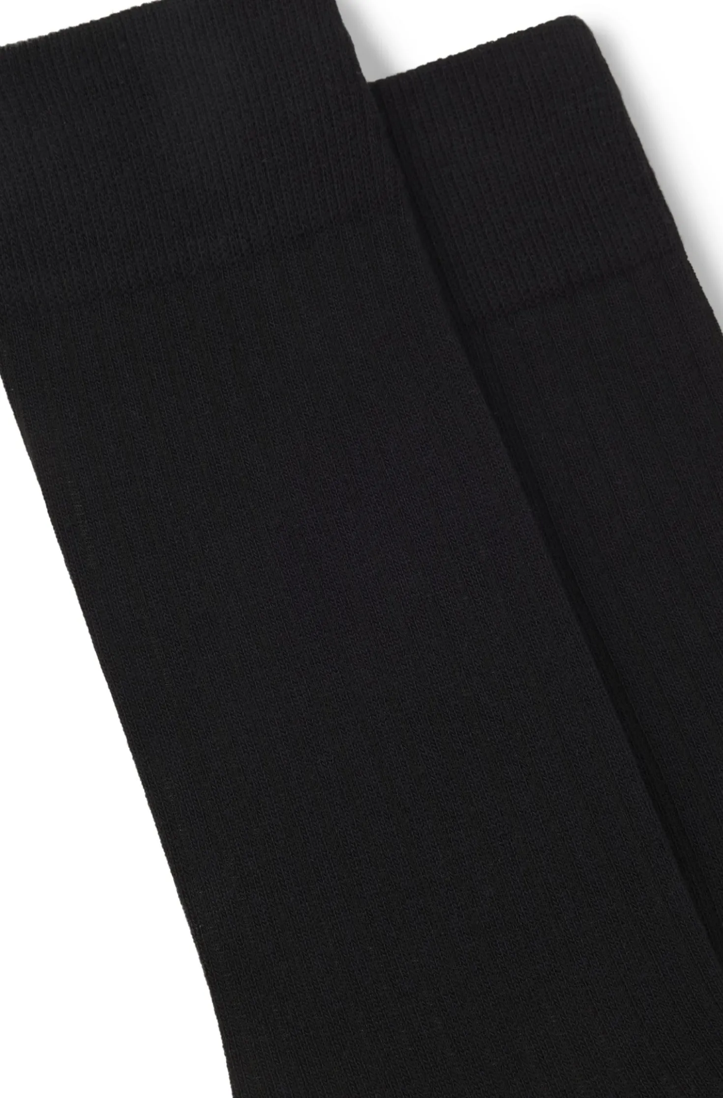 Two-pack of regular-length socks with ribbed structure