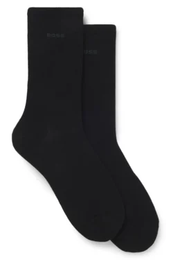 Two-pack of regular-length socks with logos