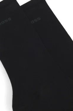 Two-pack of regular-length socks with logos