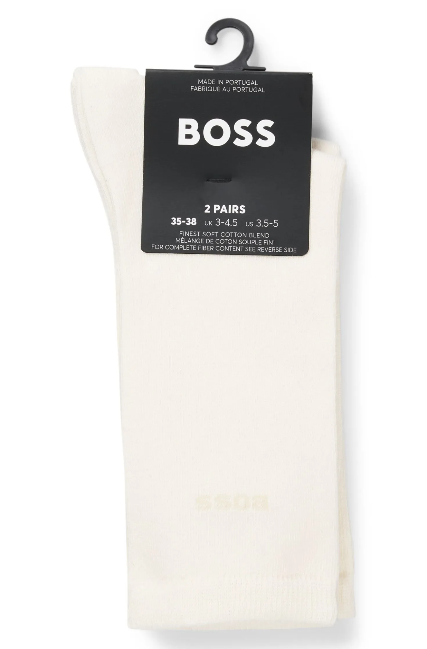 Two-pack of regular-length socks with logos