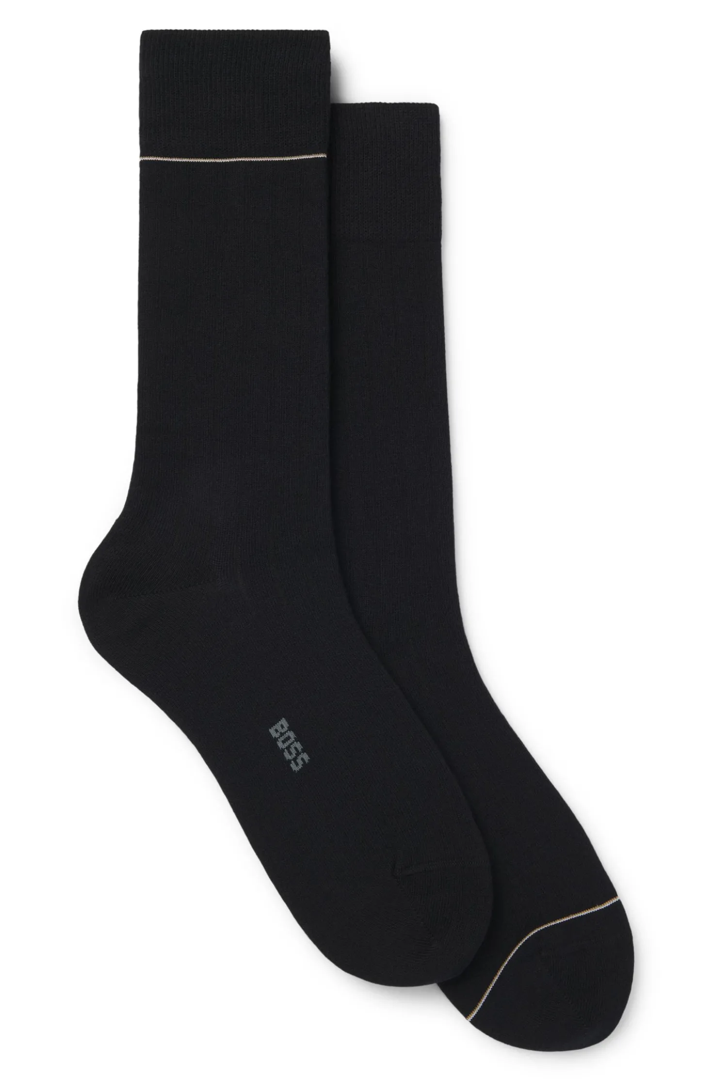 Two-pack of ribbed socks with signature-stripe details