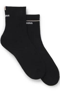 Two-pack of short socks with logo details