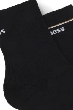 Two-pack of short socks with logo details
