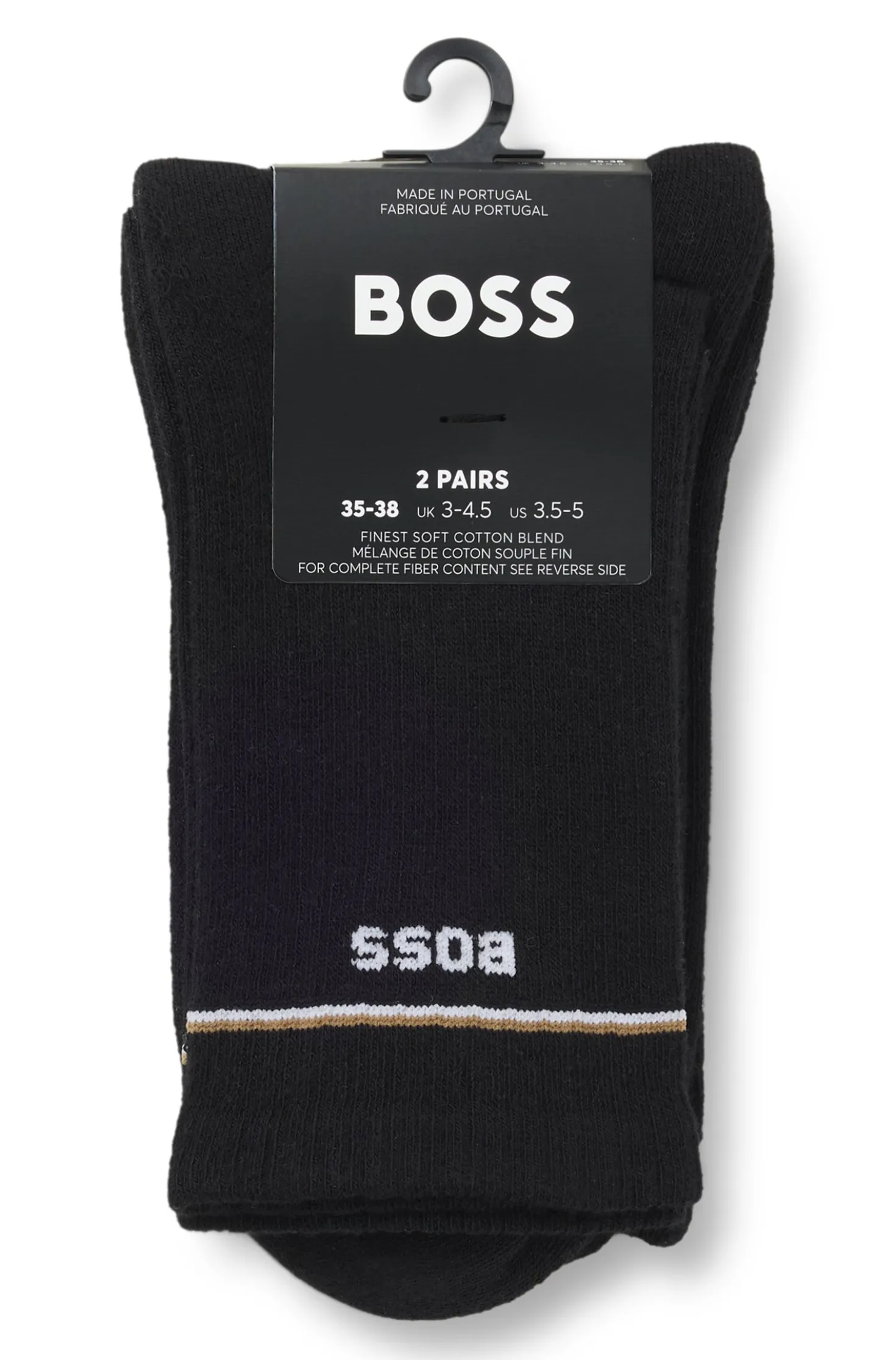 Two-pack of short socks with logo details