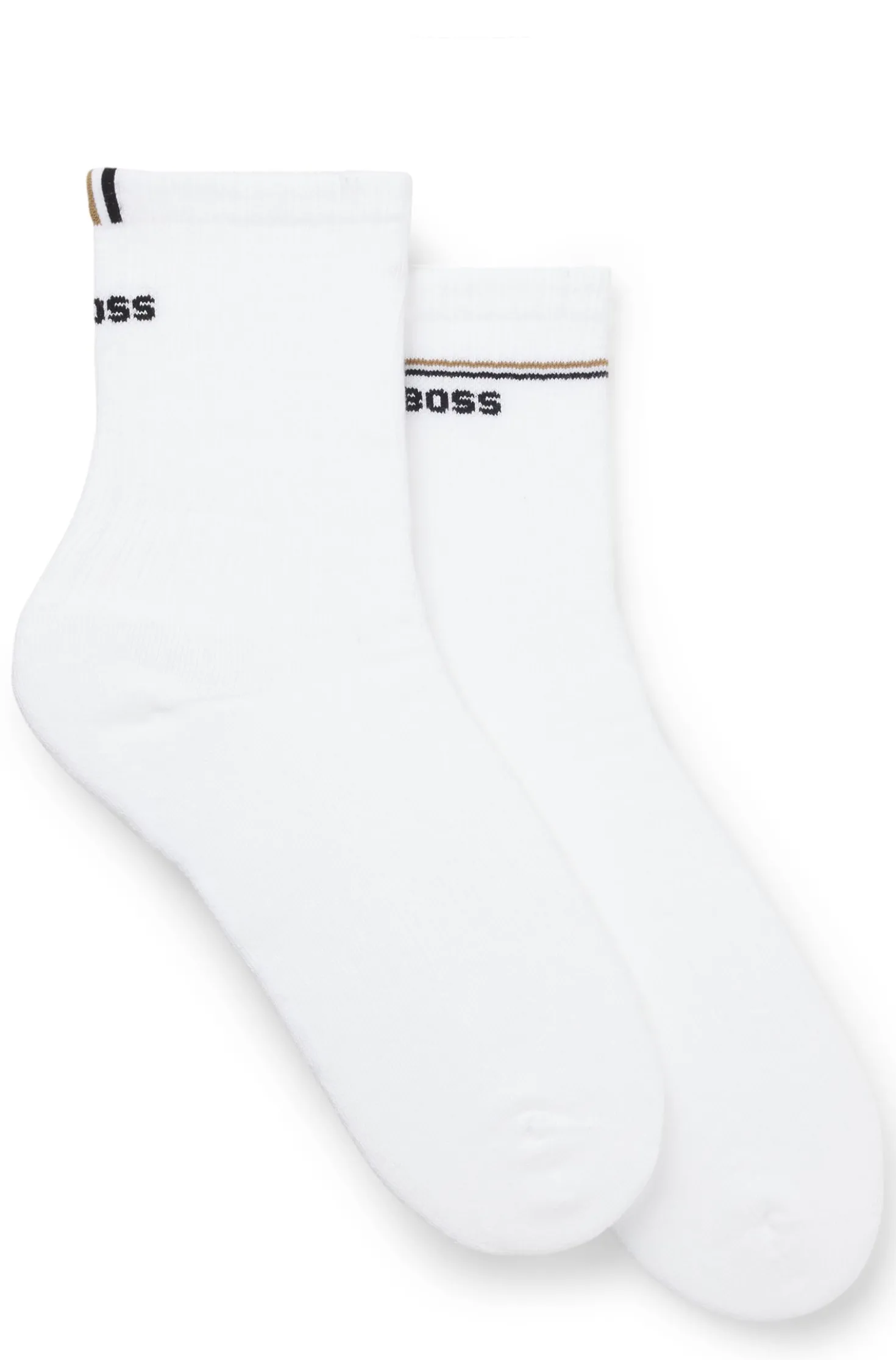 Two-pack of short socks with logo details