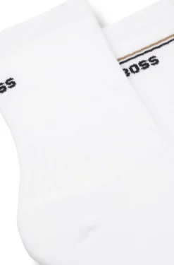 Two-pack of short socks with logo details