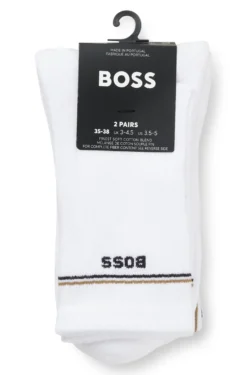 Two-pack of short socks with logo details