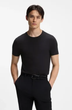 Two-pack of slim-fit T-shirts in stretch cotton
